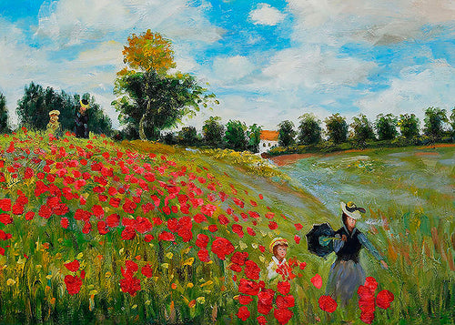 Arte paisagística: campo de papoilas em Argenteuil