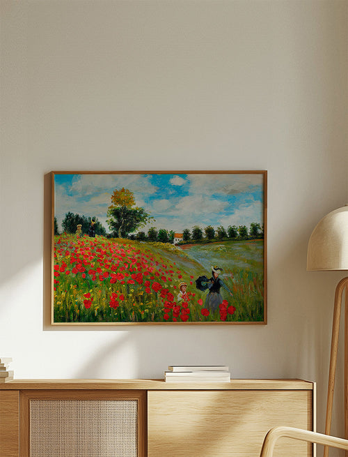 Arte paisagística: campo de papoilas em Argenteuil