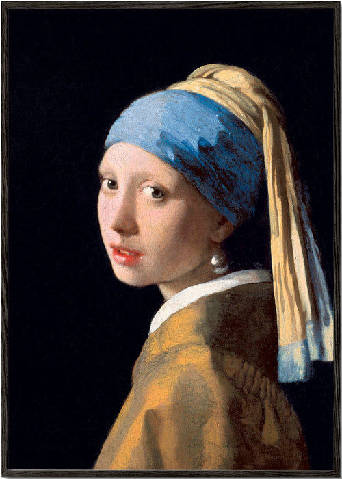 Estampa vintage retrato com turbante azul