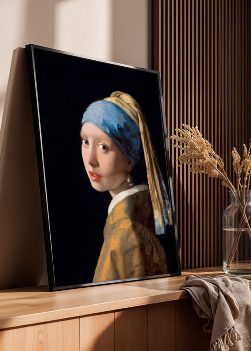 Estampa vintage retrato com turbante azul