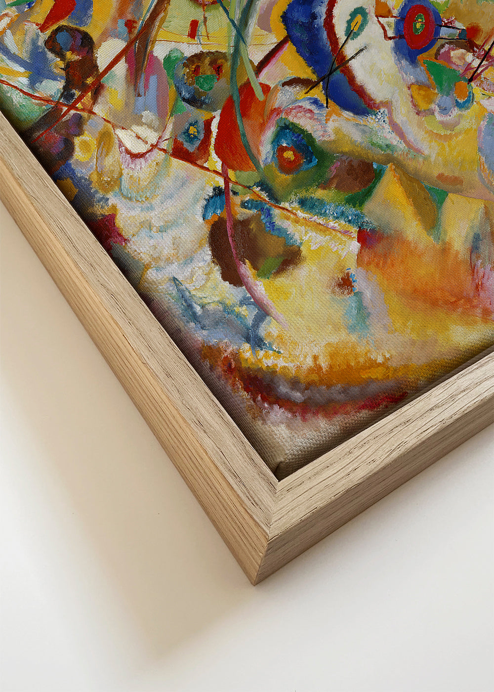 Quadro abstrato gestual e colorido