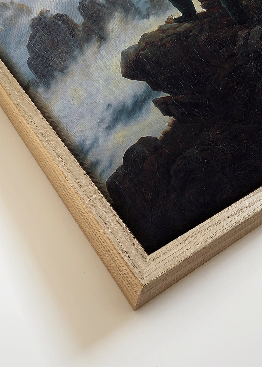 Arte paisagística: viajante sobre neblina