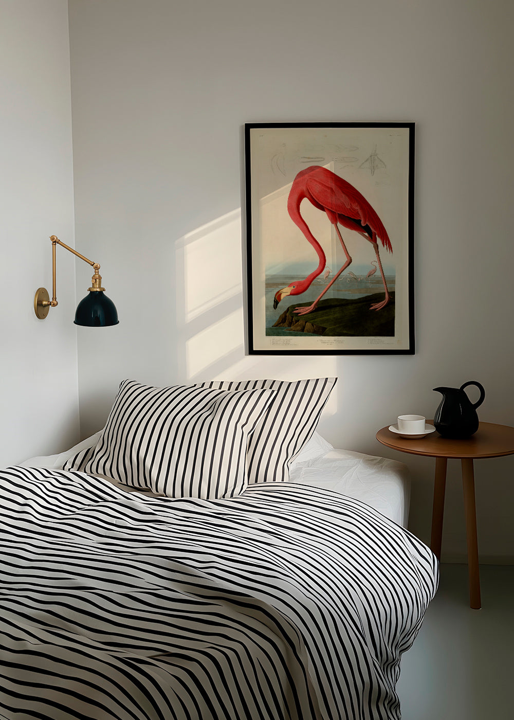 Quadro flamingo vermelho estilo Audubon