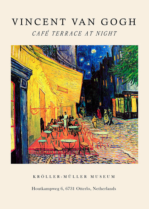 Arte para cozinha: Terraço de café à noite