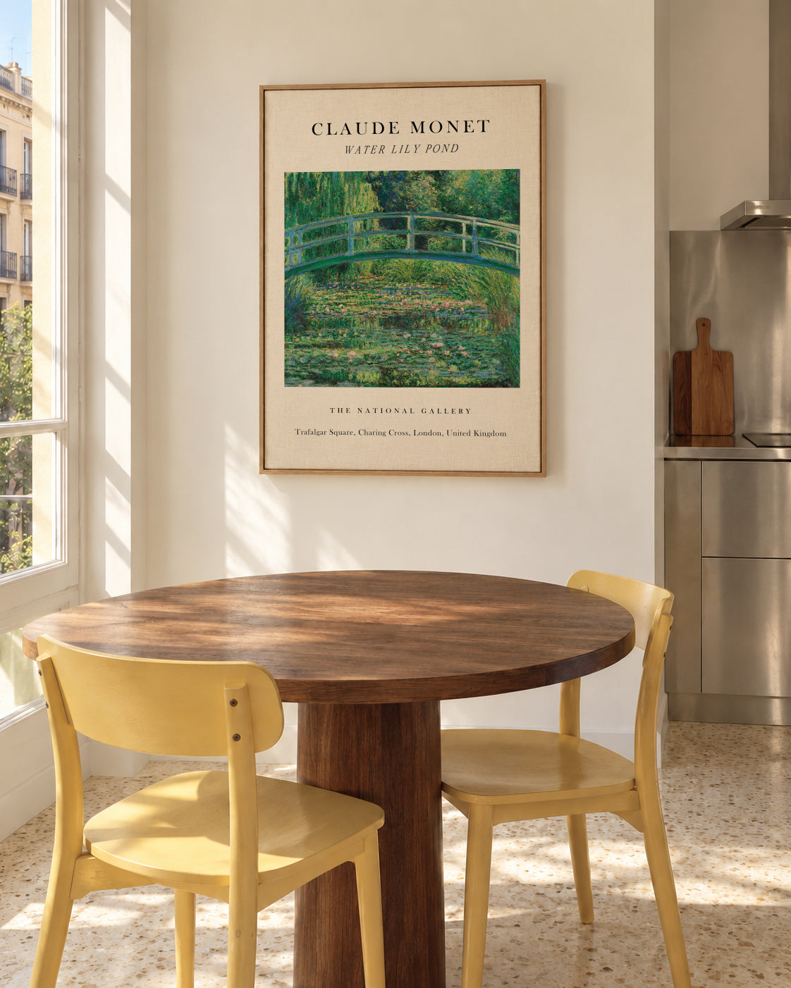Water Lily Pond Exhibition - Claude Monet - Framed canvas in an interior