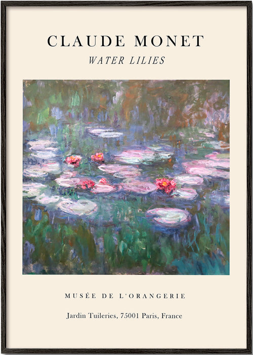Estampa botânica: Ninféias impressionistas