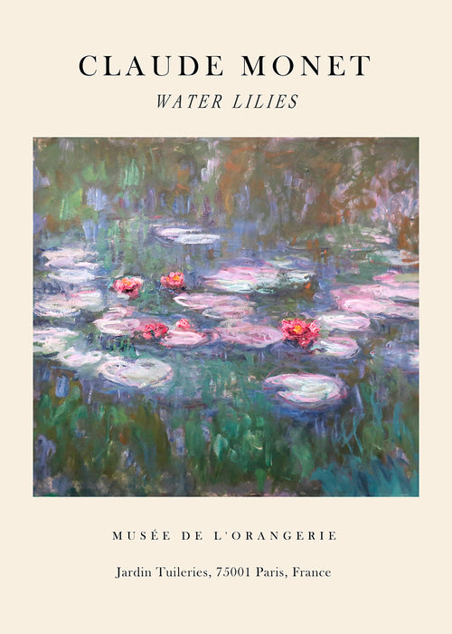 Estampa botânica: Ninféias impressionistas