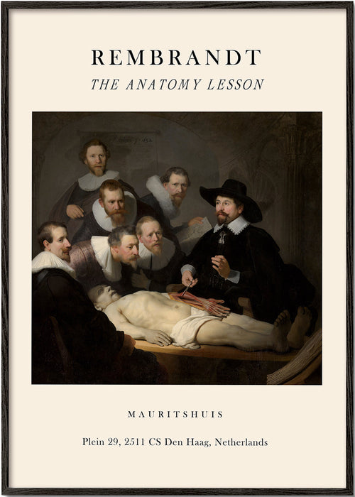 Quadro vintage Lição de anatomia com cirurgiões