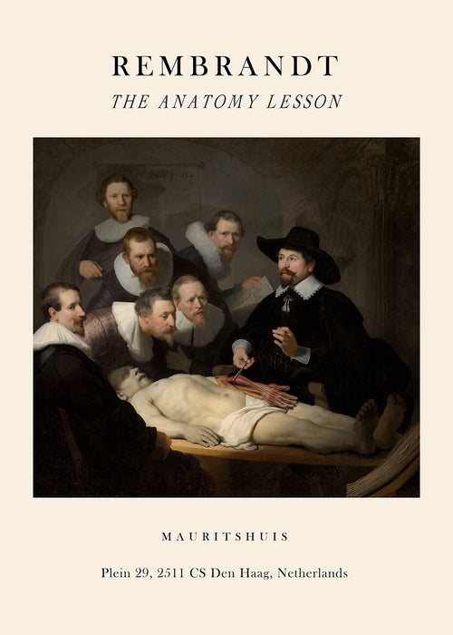 Quadro vintage Lição de anatomia com cirurgiões