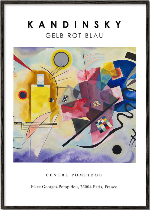 Quadro abstrato Kandinsky com formas geométricas