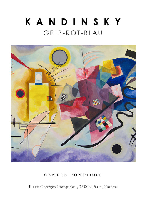 Quadro abstrato Kandinsky com formas geométricas