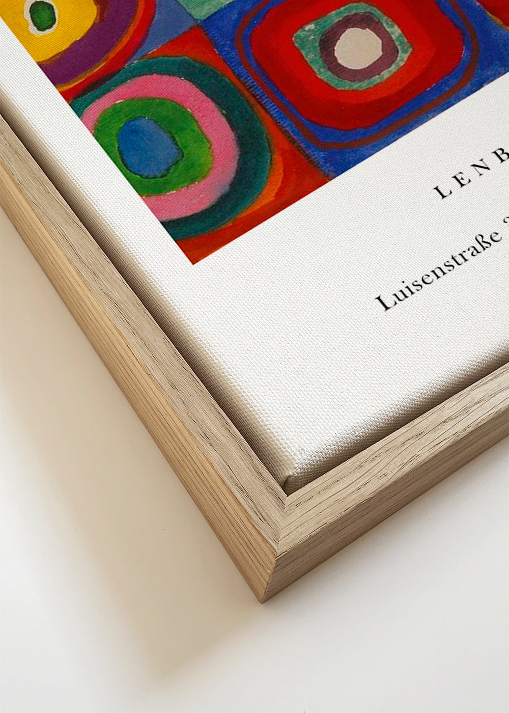 Quadro geométrico Kandinsky quadrados e anéis