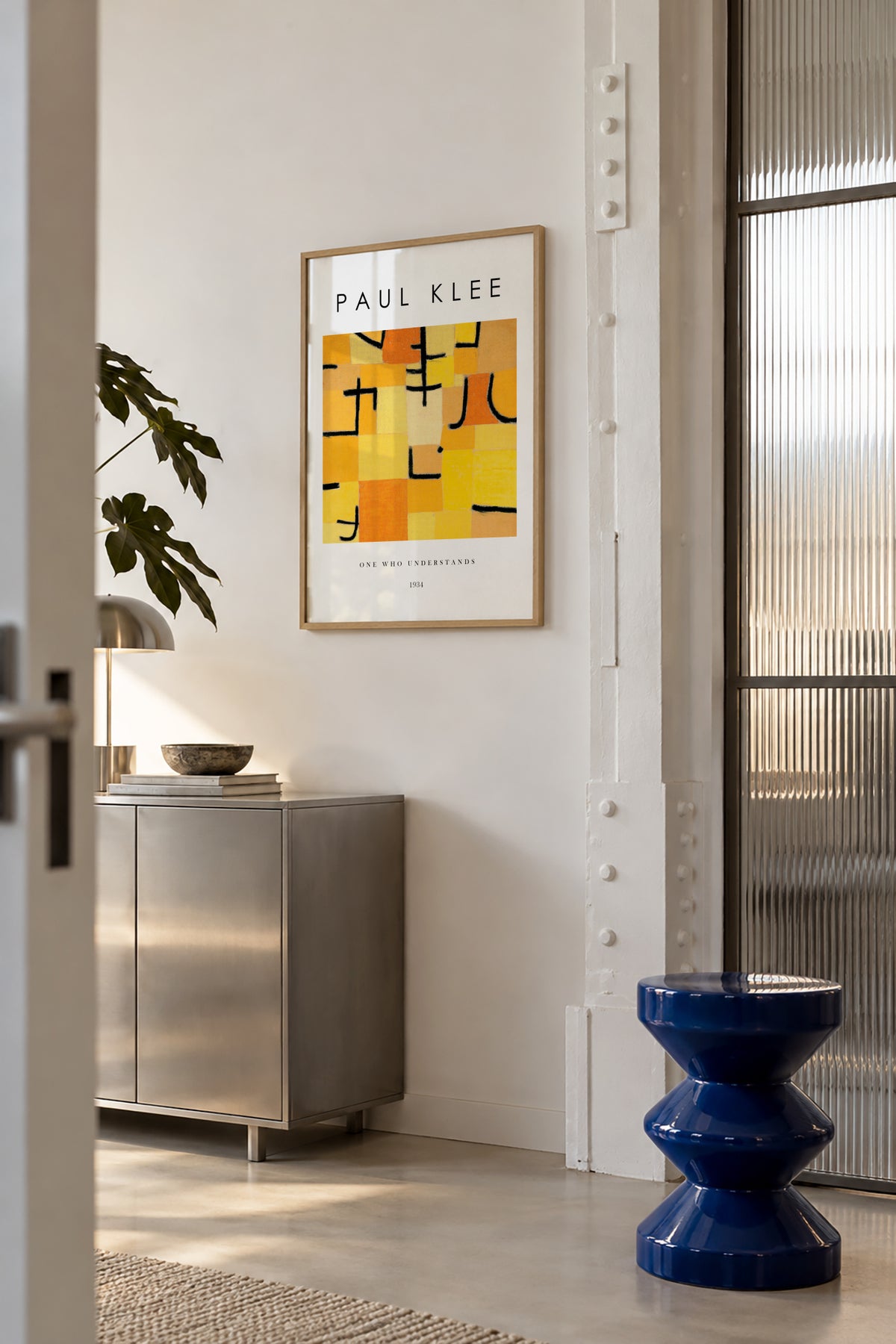 One Who Understands 2 Exhibition White - Paul Klee - Framed poster in an interior