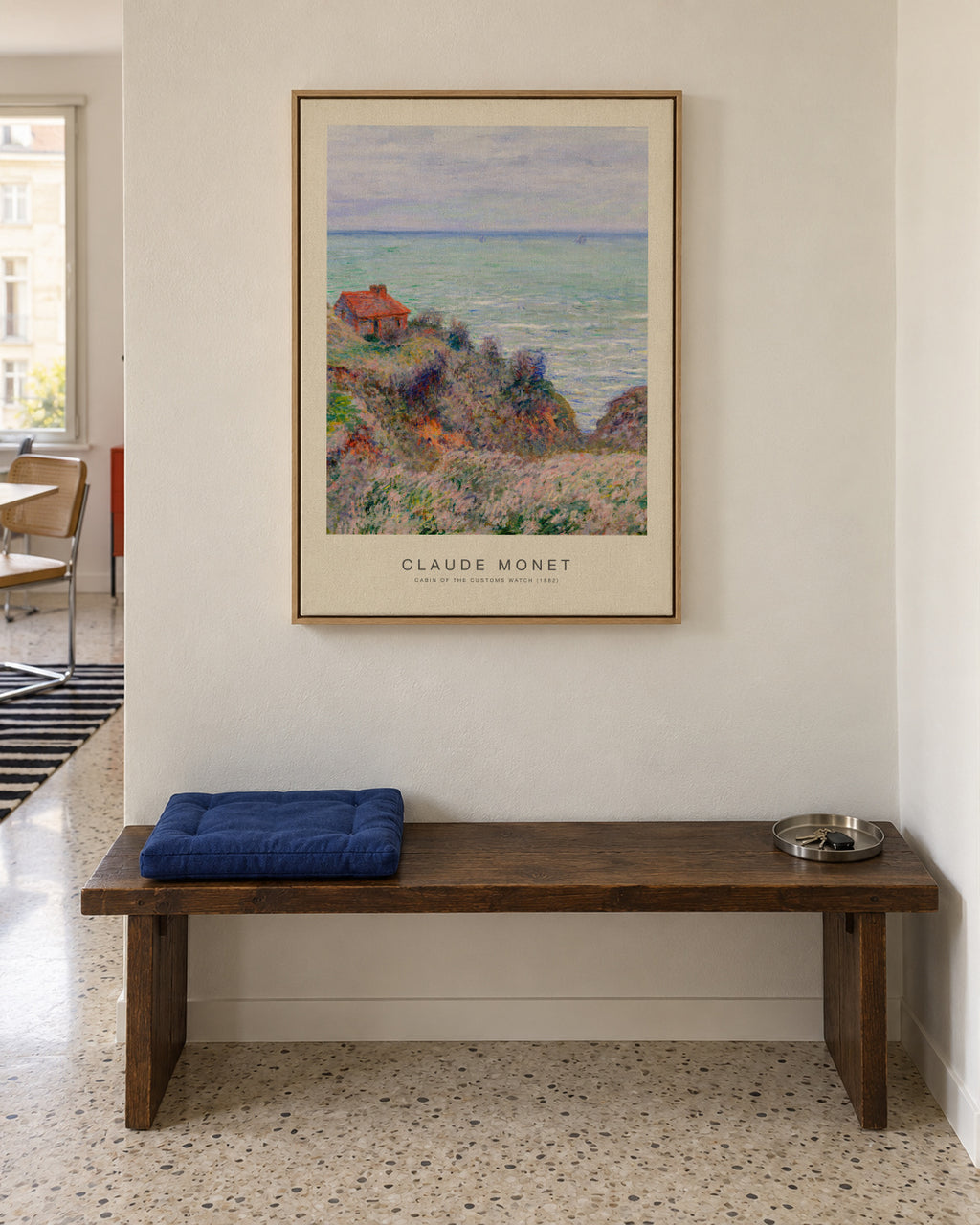 Cabin of the Customs Watch (Special Edition) - Claude Monet - Framed canvas in an interior