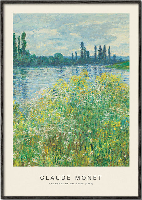 Cuadro de paisaje: Margens do Sena com toque impressionista