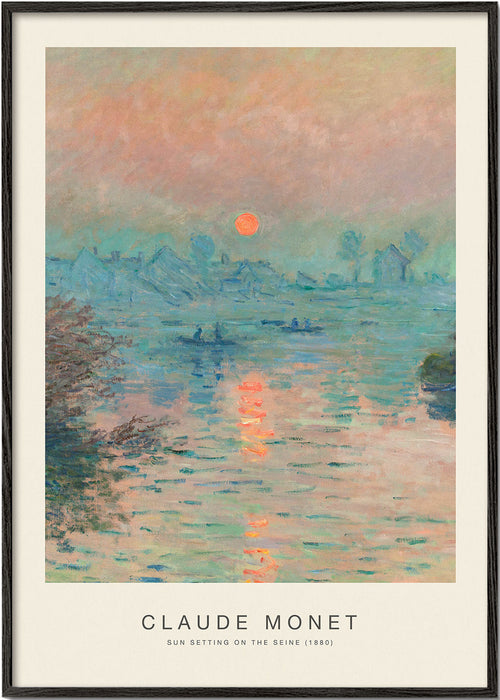 Quadro de paisagem: pôr do sol no Sena