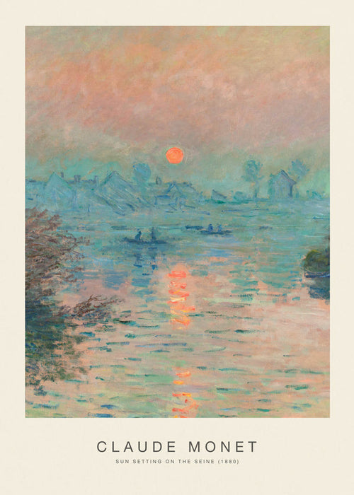 Quadro de paisagem: pôr do sol no Sena