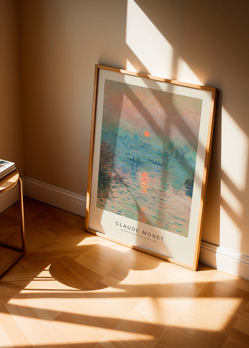 Quadro de paisagem: pôr do sol no Sena