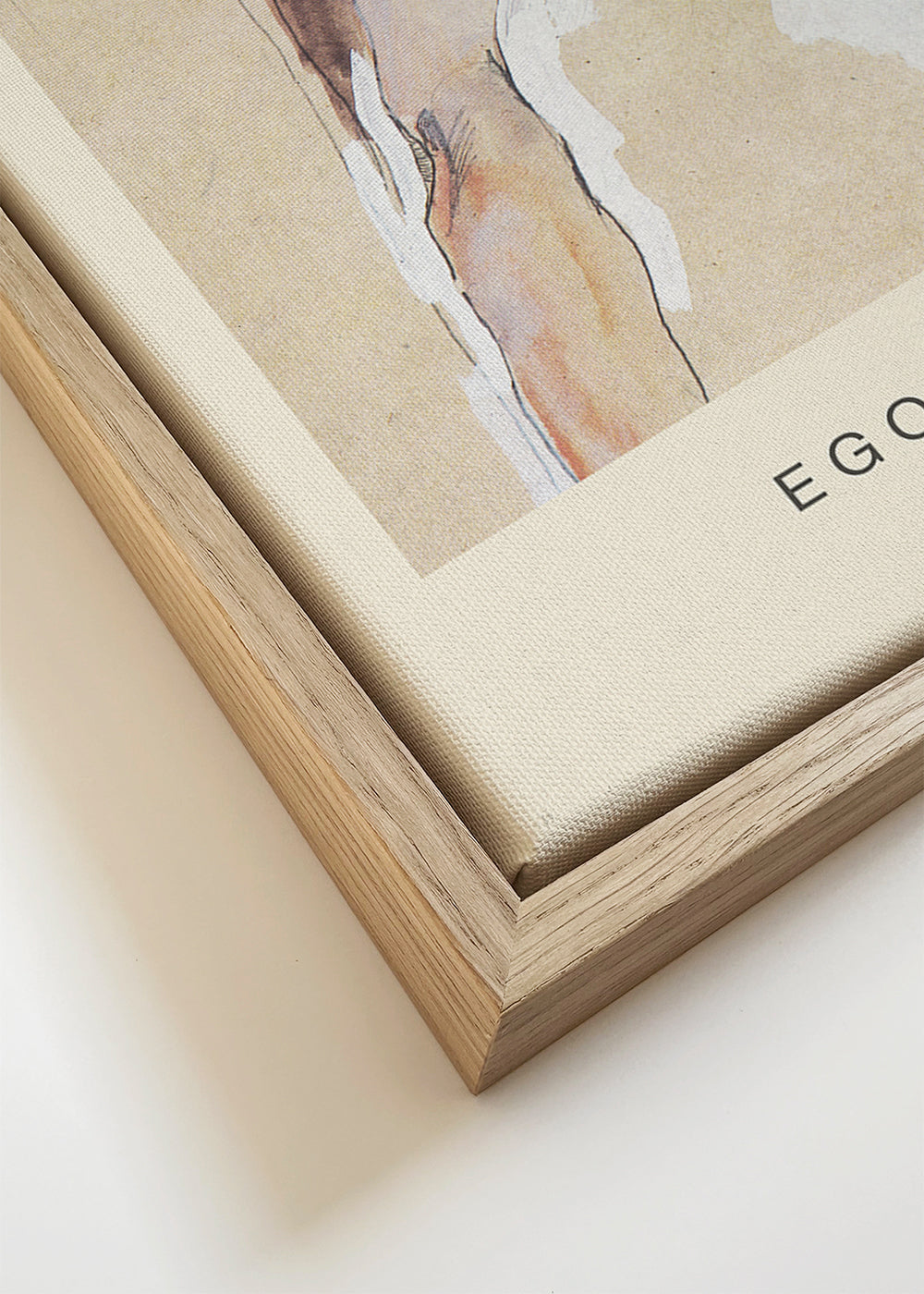 Quadro vintage: figura feminina reclinada de Egon Schiele