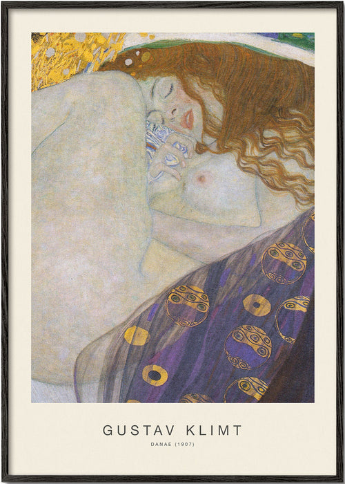 Quadro vintage: Danae em tons dourados