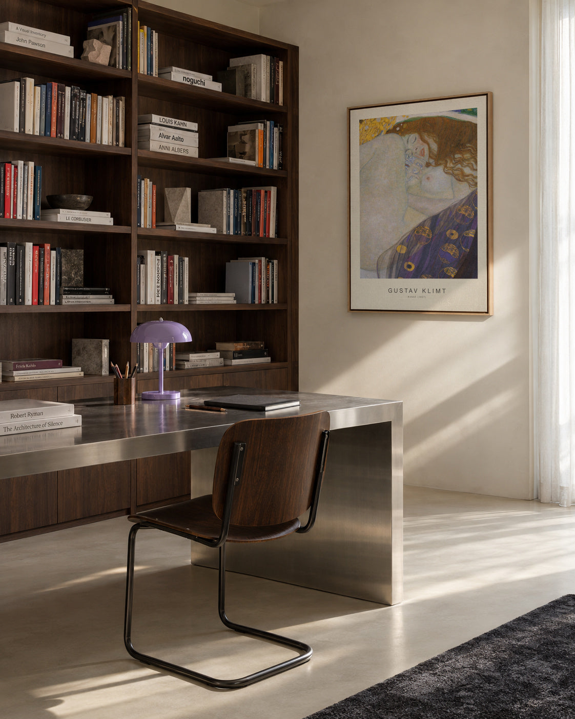 Danae (Special Edition )- Gustav Klimt - Framed canvas in an interior
