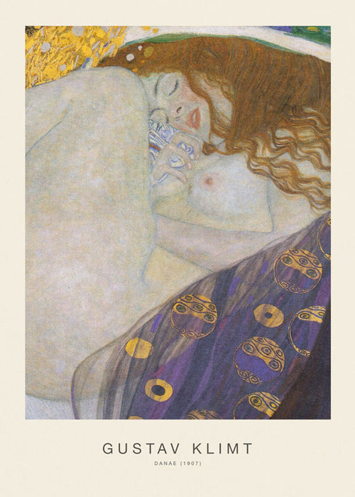 Quadro vintage: Danae em tons dourados