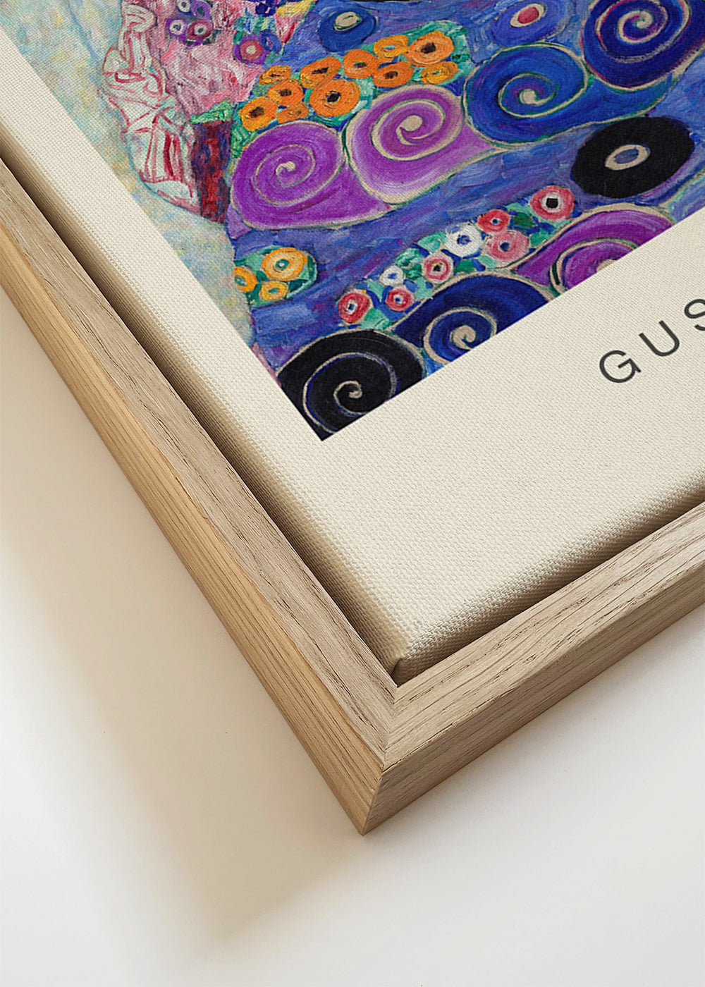 Quadro vintage com figuras ornamentais inspirado em Klimt