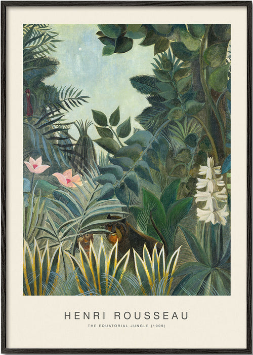Estampa botânica: selva onírica de Rousseau