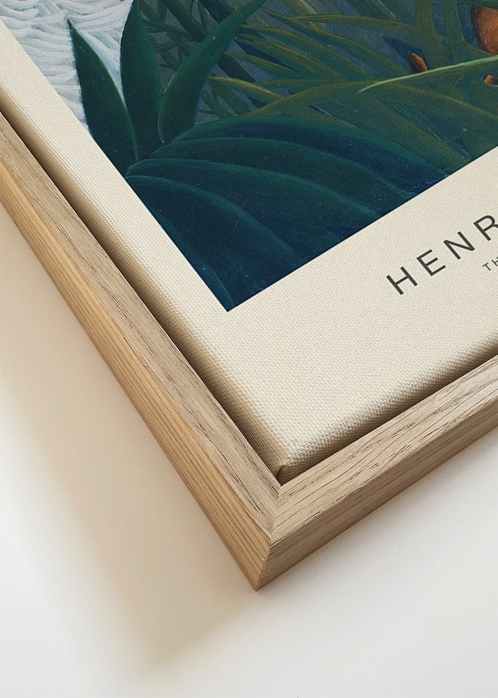Quadro: leão na selva com flores