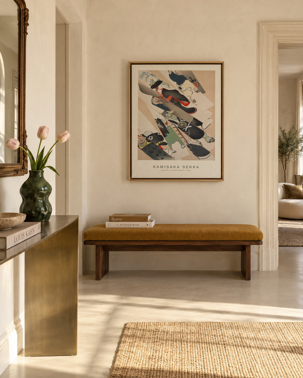 Blades of Momoyogusa (Special Edition) - Kamisaka Sekka - Framed canvas in an interior