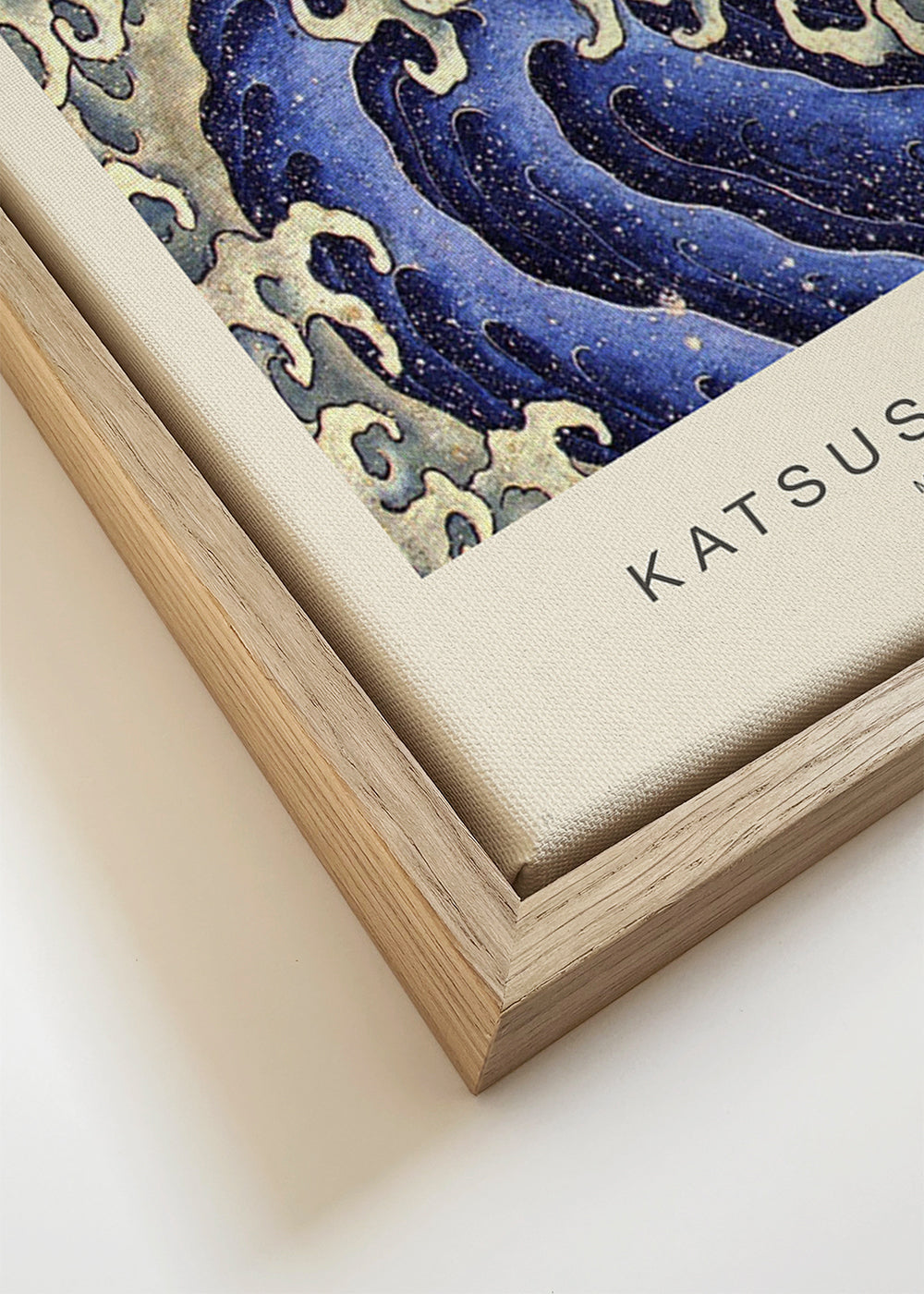 Ilustração onda de Hokusai em azul