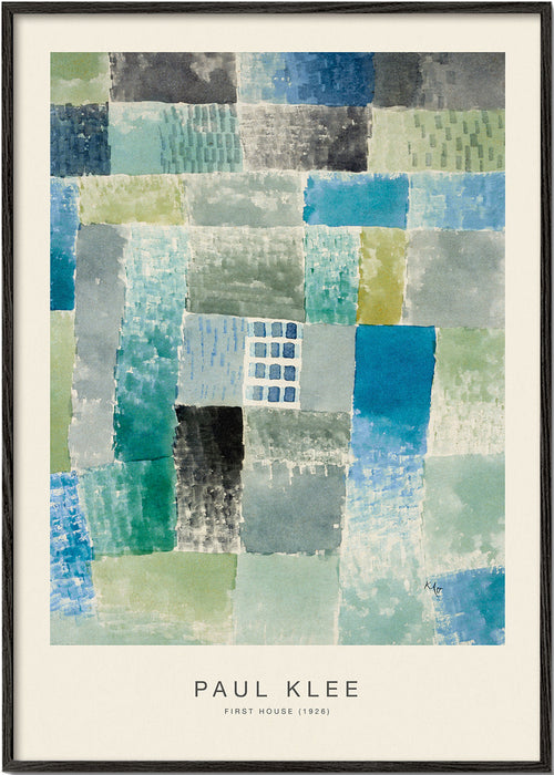 Quadro abstrato em aquarela geométrica