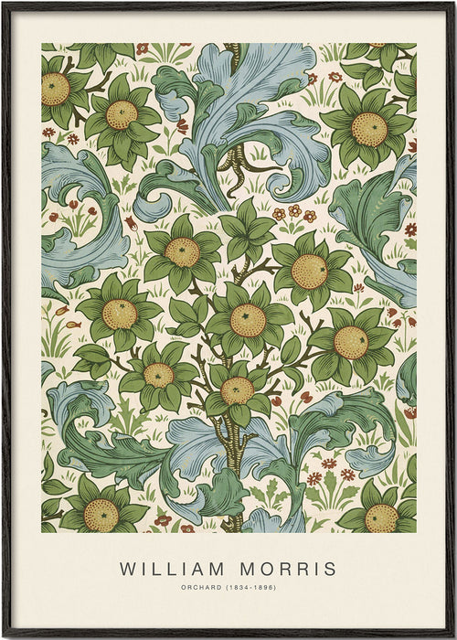 Estampa botânica William Morris padrão floral