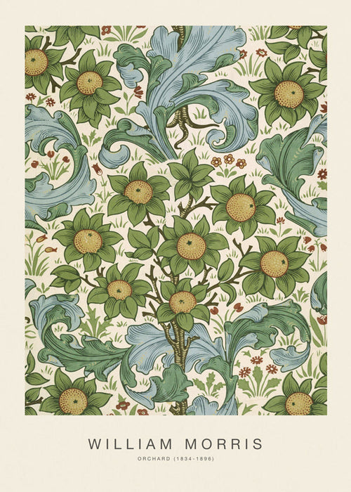 Estampa botânica William Morris padrão floral