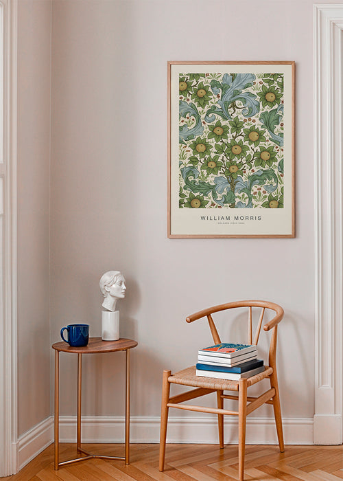 Estampa botânica William Morris padrão floral
