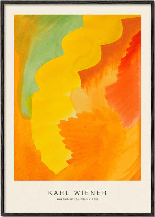 Quadro abstrato — estudo de cor amarelo e laranja