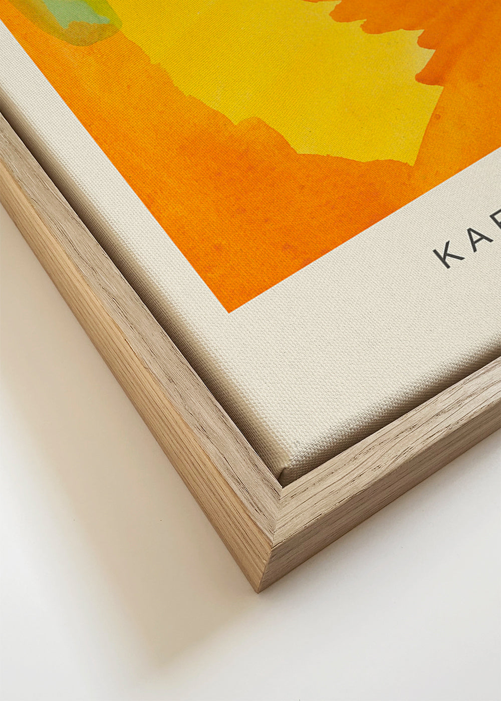 Quadro abstrato — estudo de cor amarelo e laranja