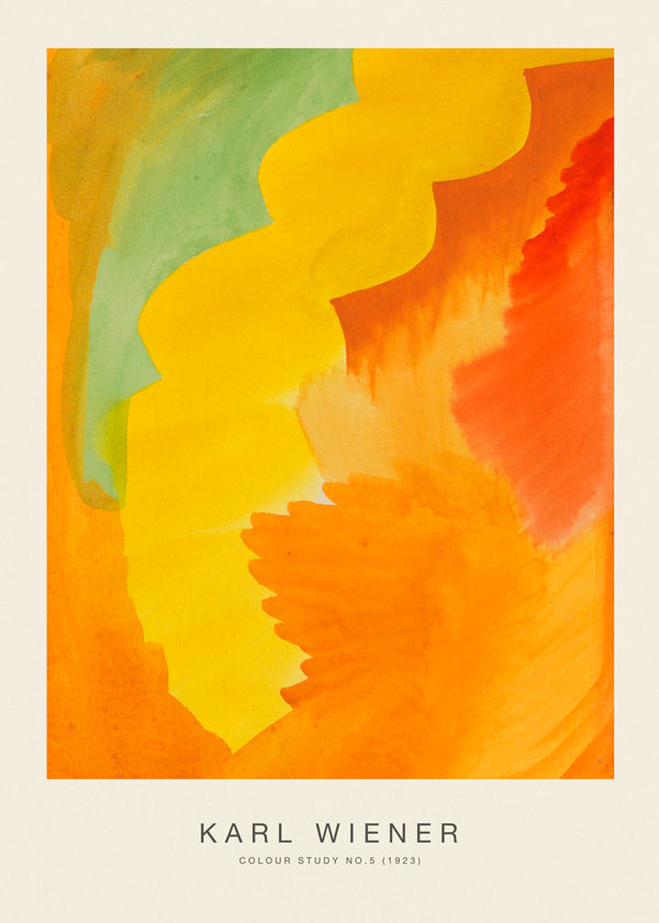 Quadro abstrato — estudo de cor amarelo e laranja