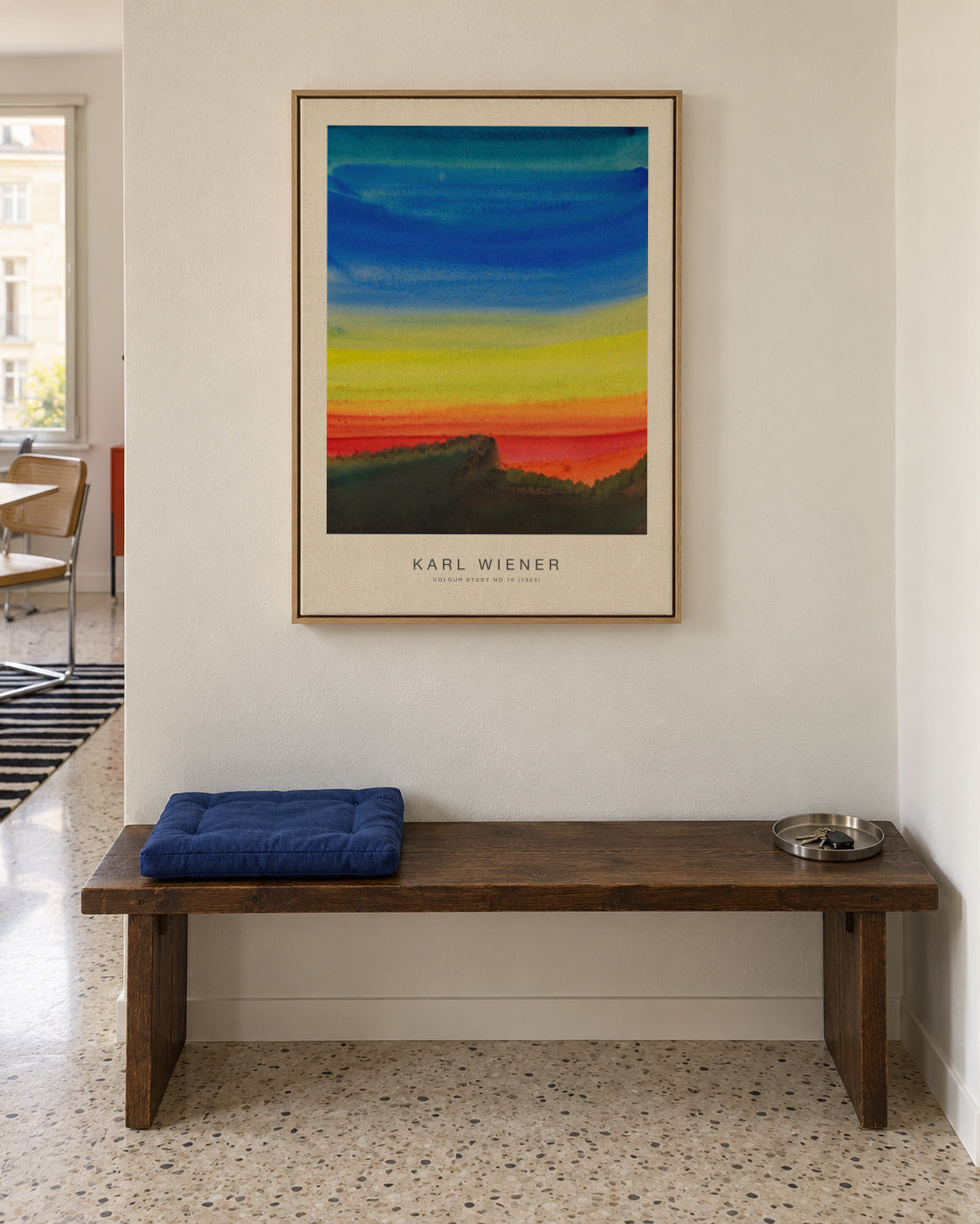 Colour Study No.10 - Karl Wiener - Framed canvas in an interior
