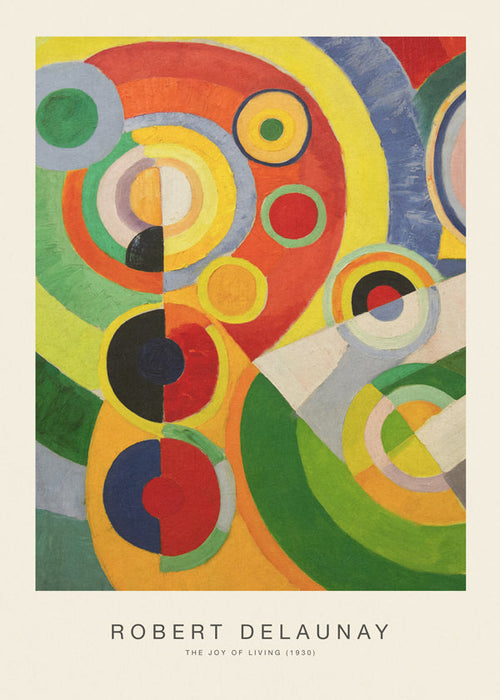 Obra abstracta de círculos cromáticos