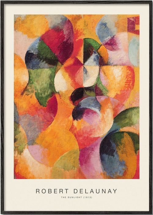 Quadro abstrato com círculos cromáticos