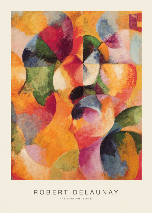 Quadro abstrato com círculos cromáticos