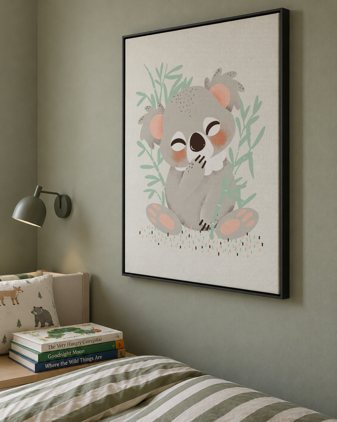 Animignons the Koala - Framed canvas in an interior