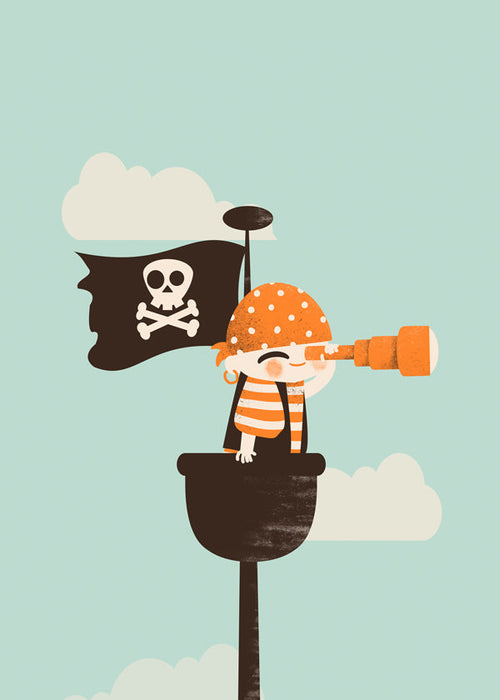 Estampa infantil vigia pirata