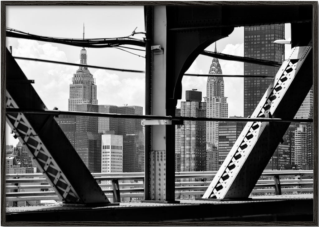 Quadro de cidades: Manhattan em preto e branco
