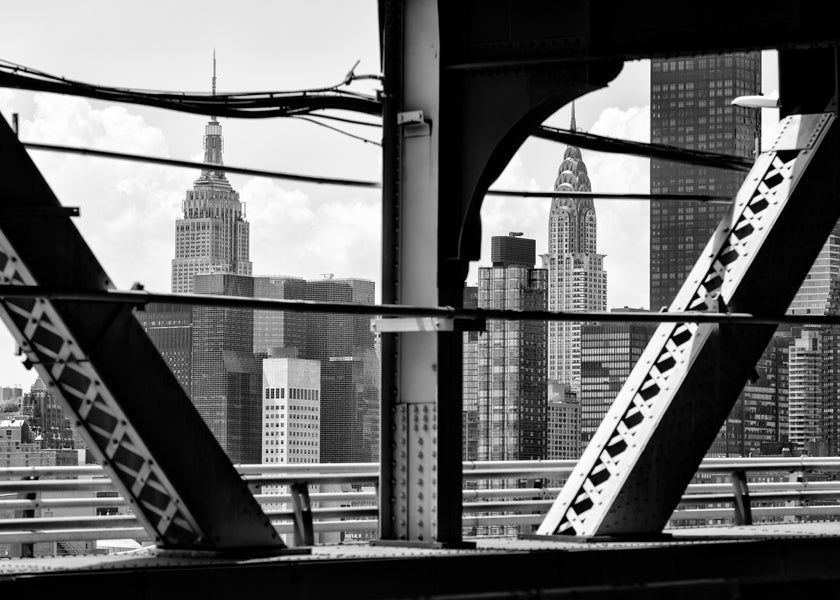 Quadro de cidades: Manhattan em preto e branco