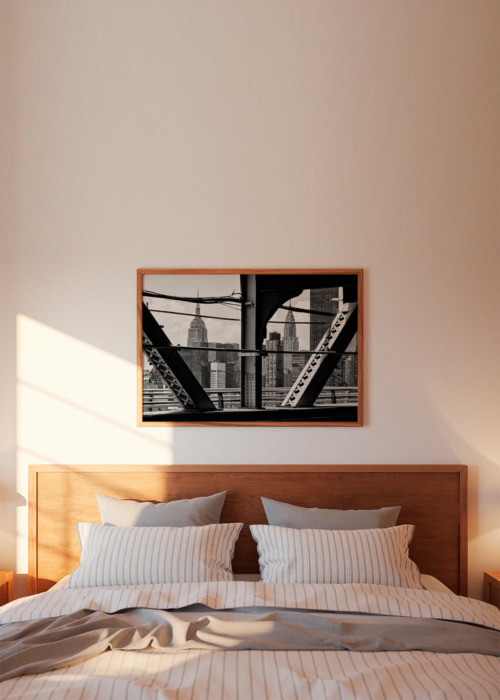 Quadro de cidades: Manhattan em preto e branco