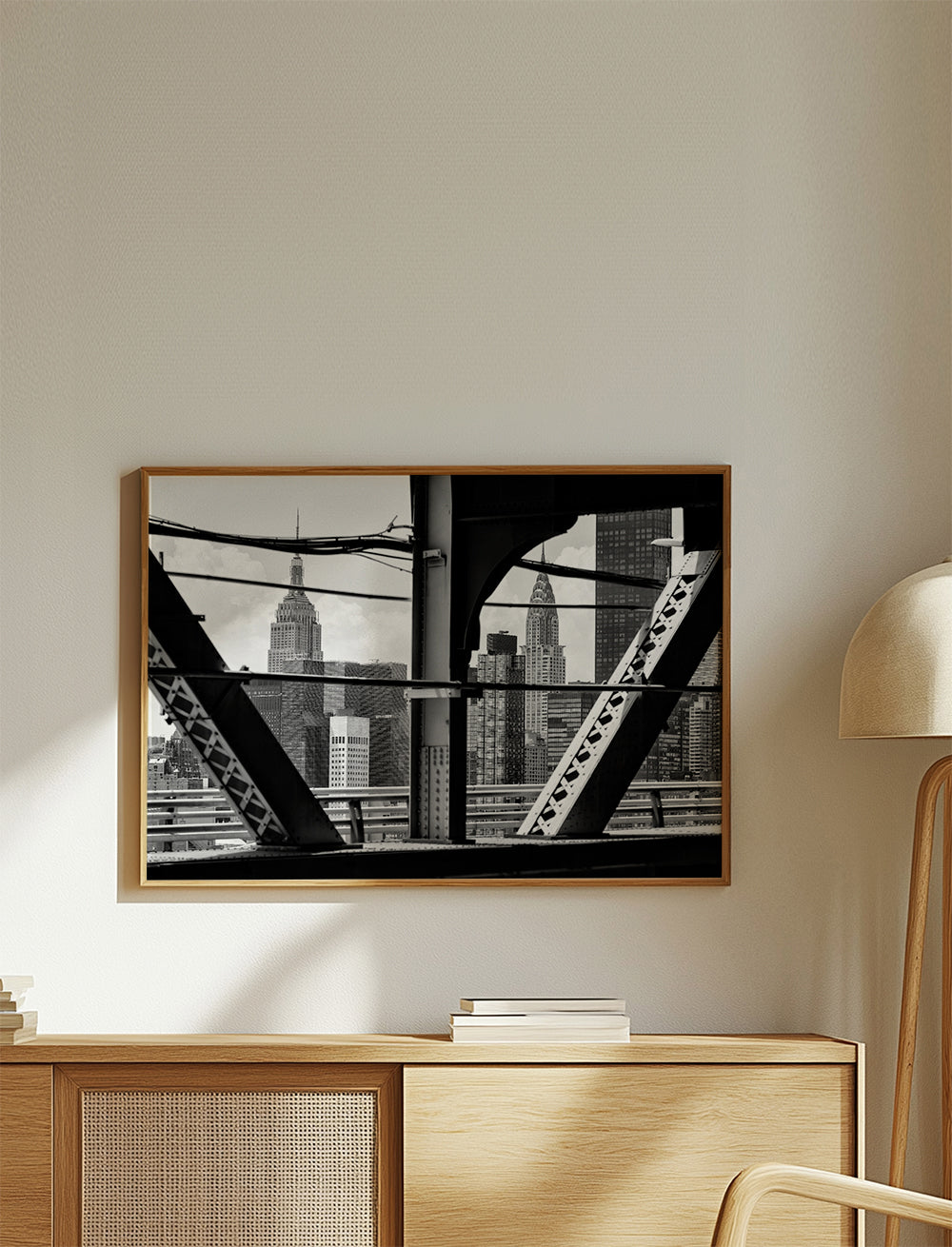 Quadro de cidades: Manhattan em preto e branco