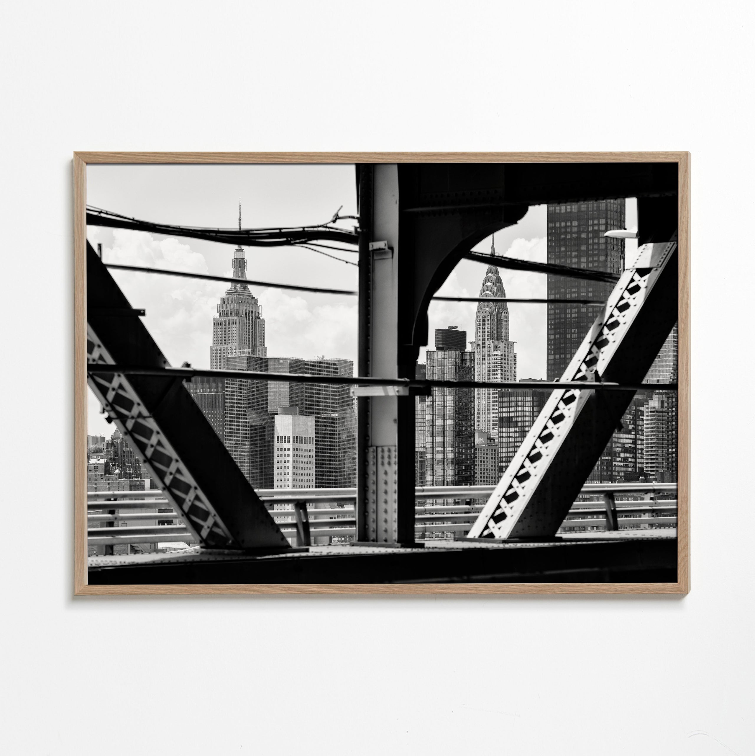 Quadro de cidades: Manhattan em preto e branco