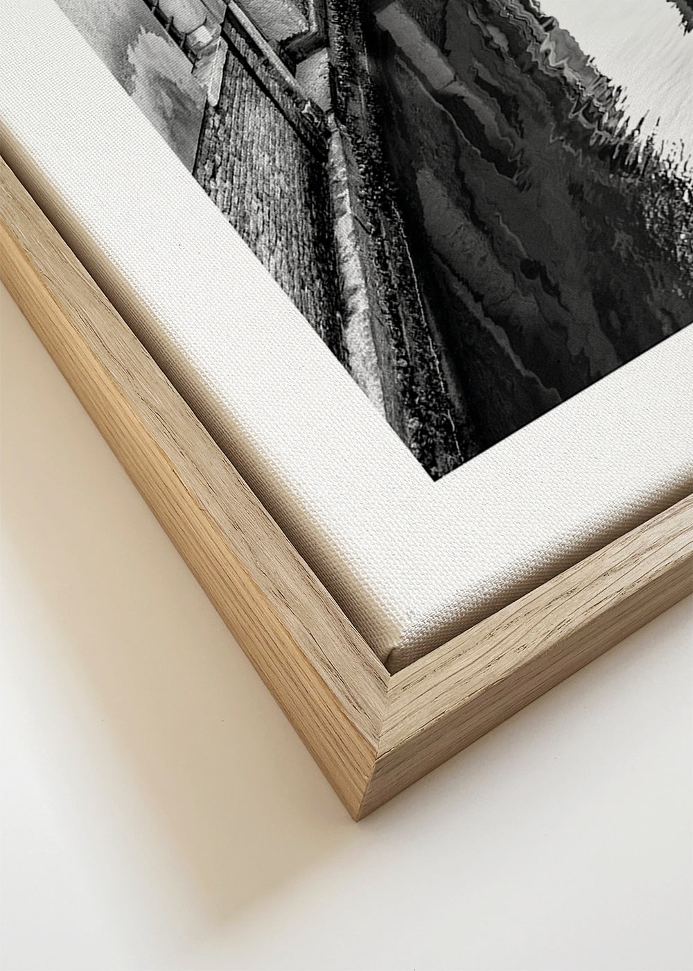 Arte para cozinha: Canal de Veneza a preto e branco